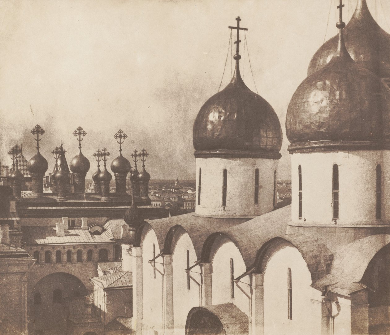 Moscow, Domes of Churches in the Kremlin by Roger Fenton