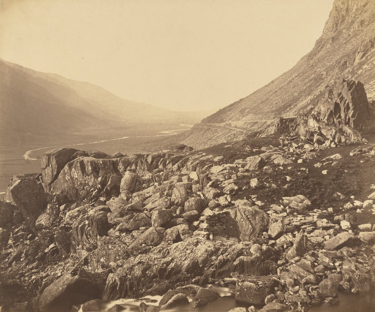 Rocks at the Head of Glyn Francon by Roger Fenton
