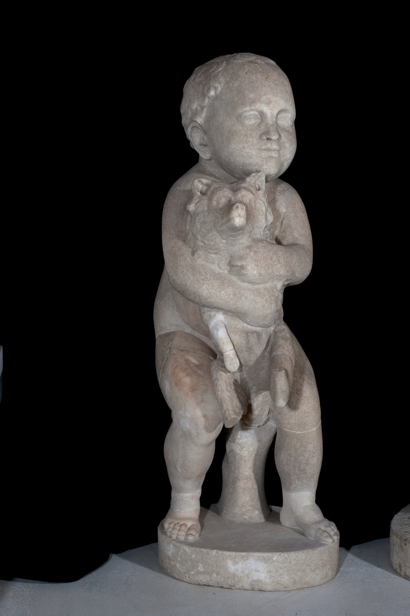 Child with a dog by Roman