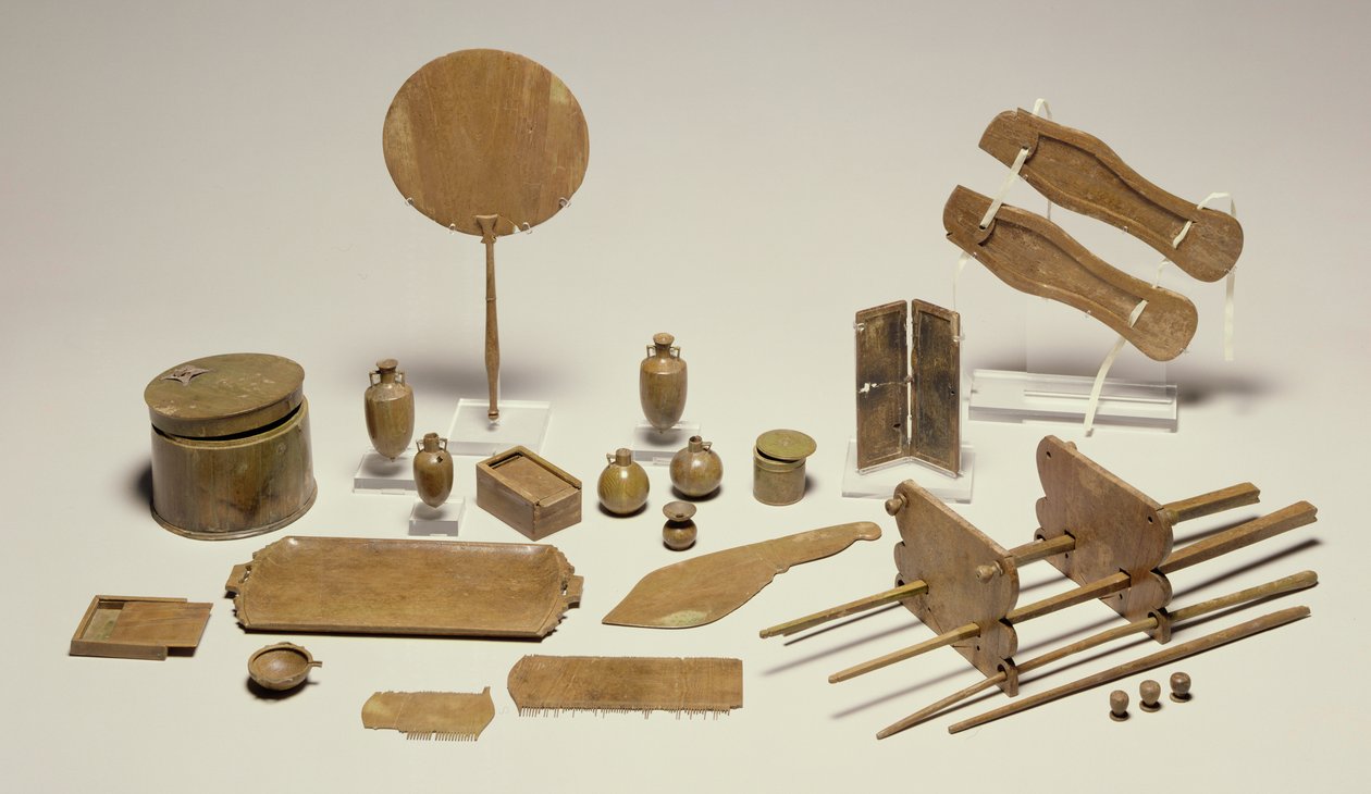 Group of toilet and writing utensils by Roman