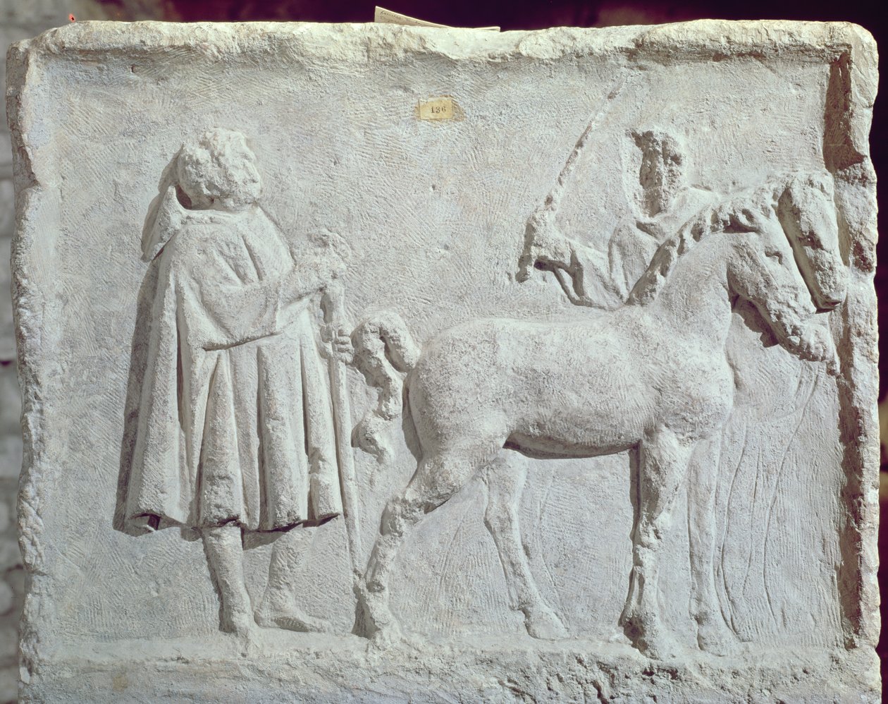 Relief Depicting a Horse Market, 2nd-3rd Century AD by Roman