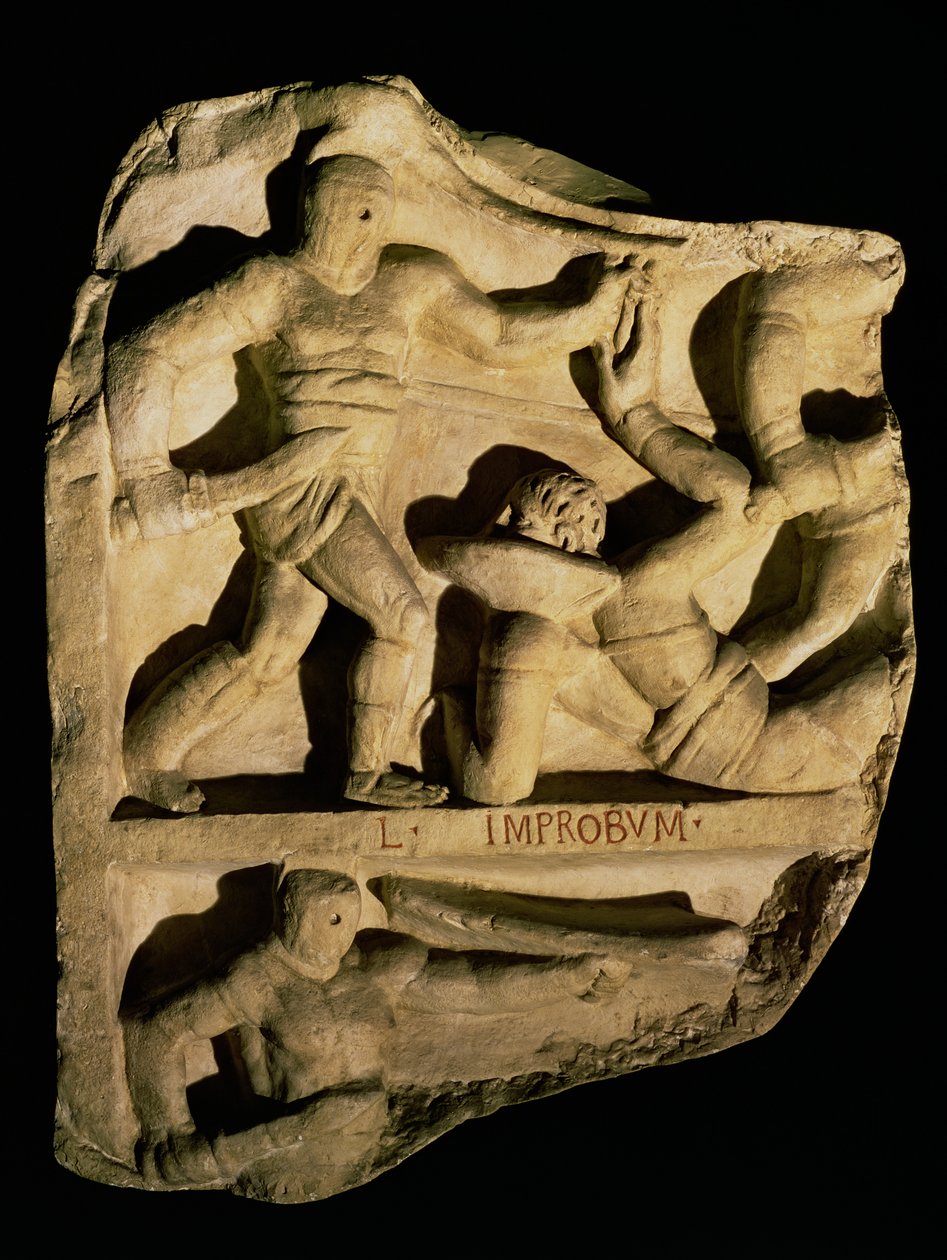 Relief Depicting a Samnite Defeating a Retiarius by Roman