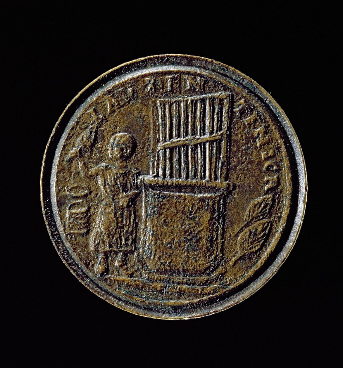 Roman coin depicting an Organ by Roman