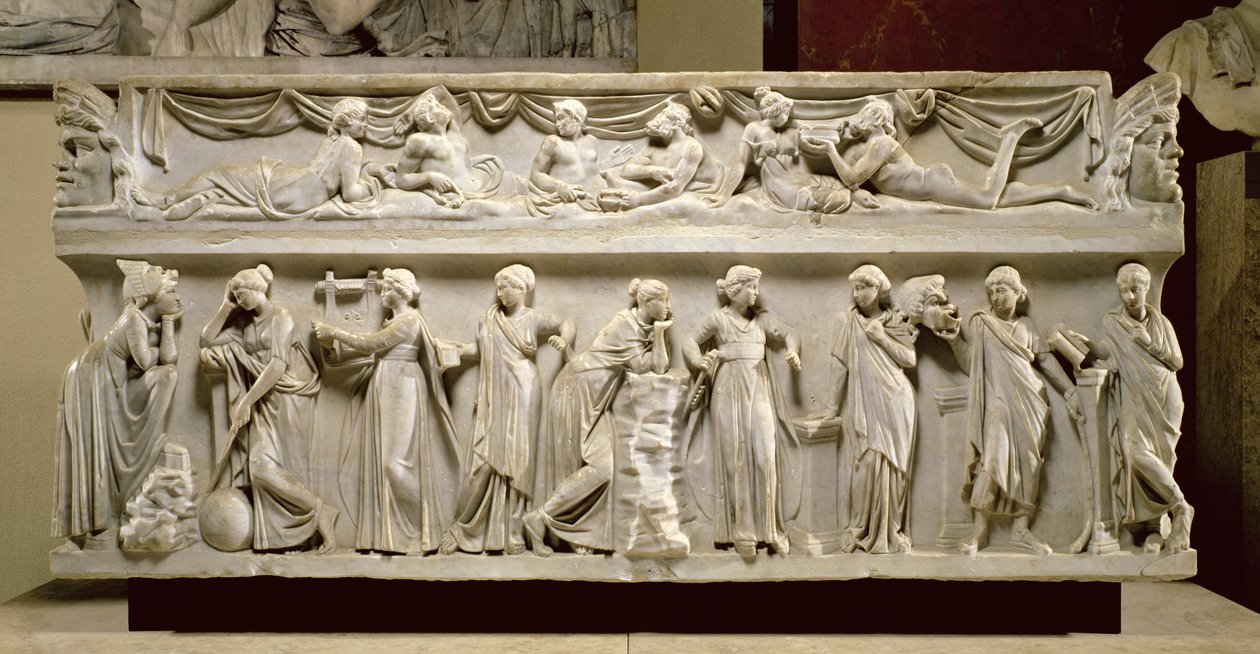 Sarcophagus of the Muses, Roman by Roman