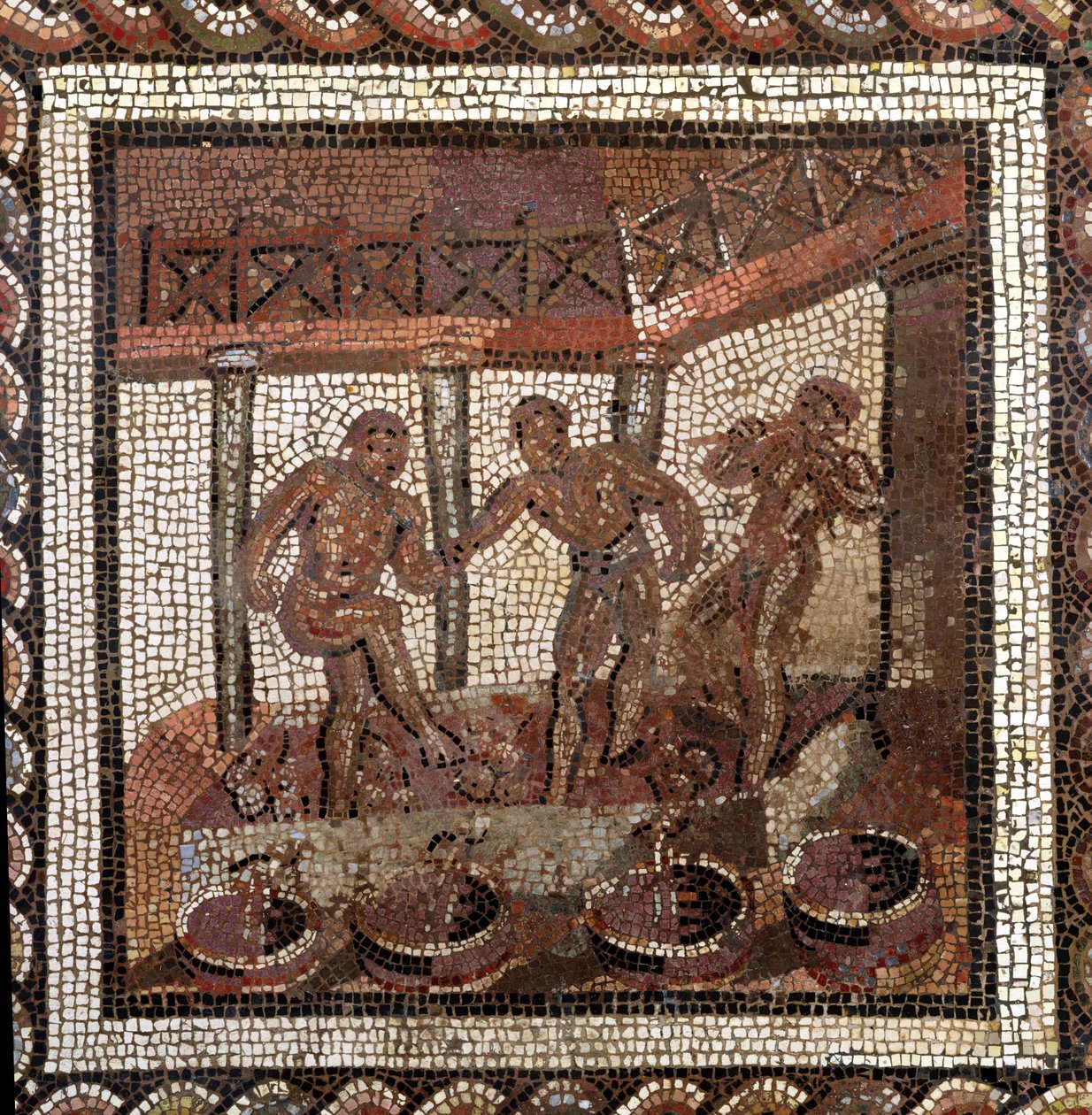 Treading grapes, from Saint-Roman-en-Gal by Roman