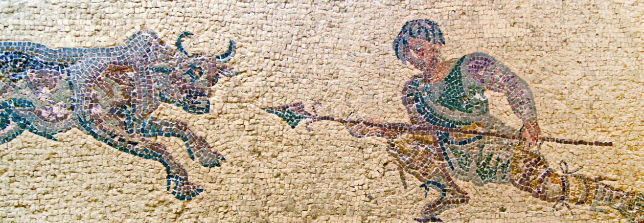 Hunting Scene, House of Dionysos, Paphos, Cyprus by Roman