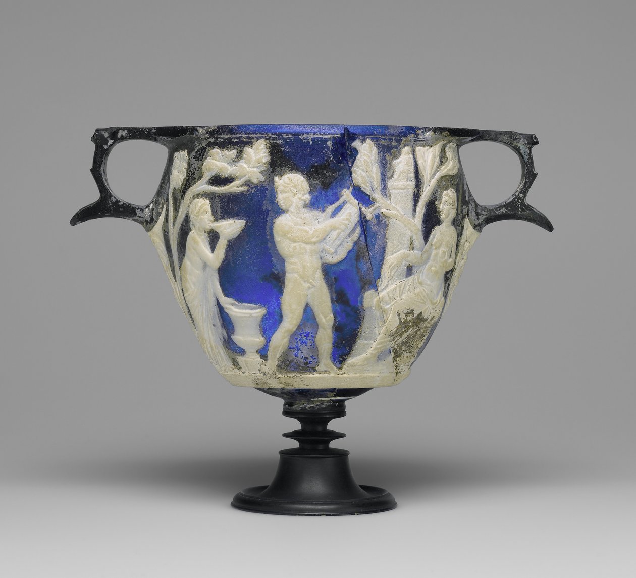 Cameo Glass Skyphos by Roman Imperial Period