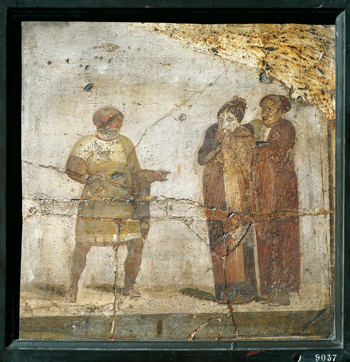 Theatre scene, fresco by Roman Roman