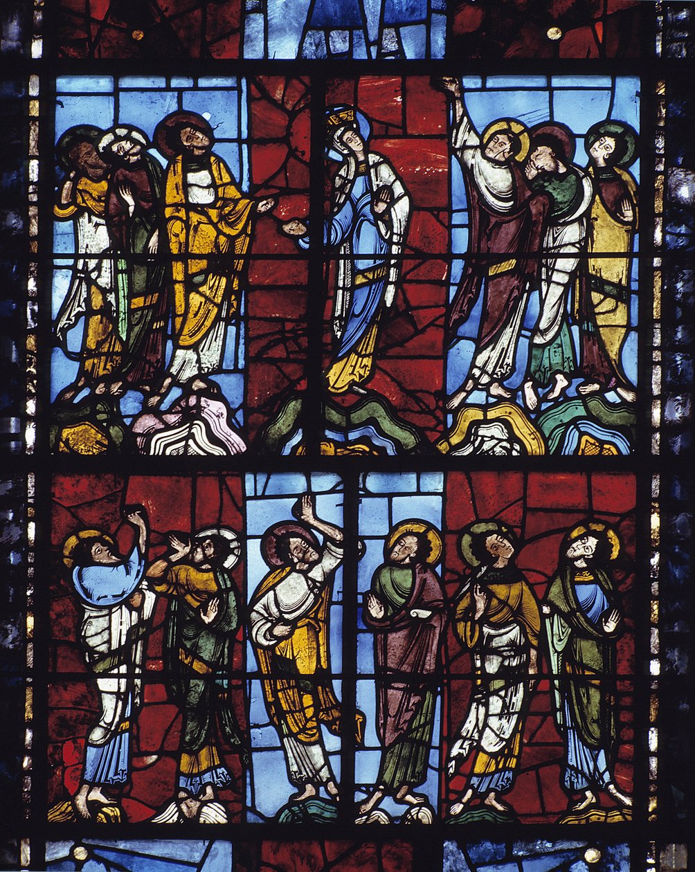 Ascension (stained glass) by Romanesque