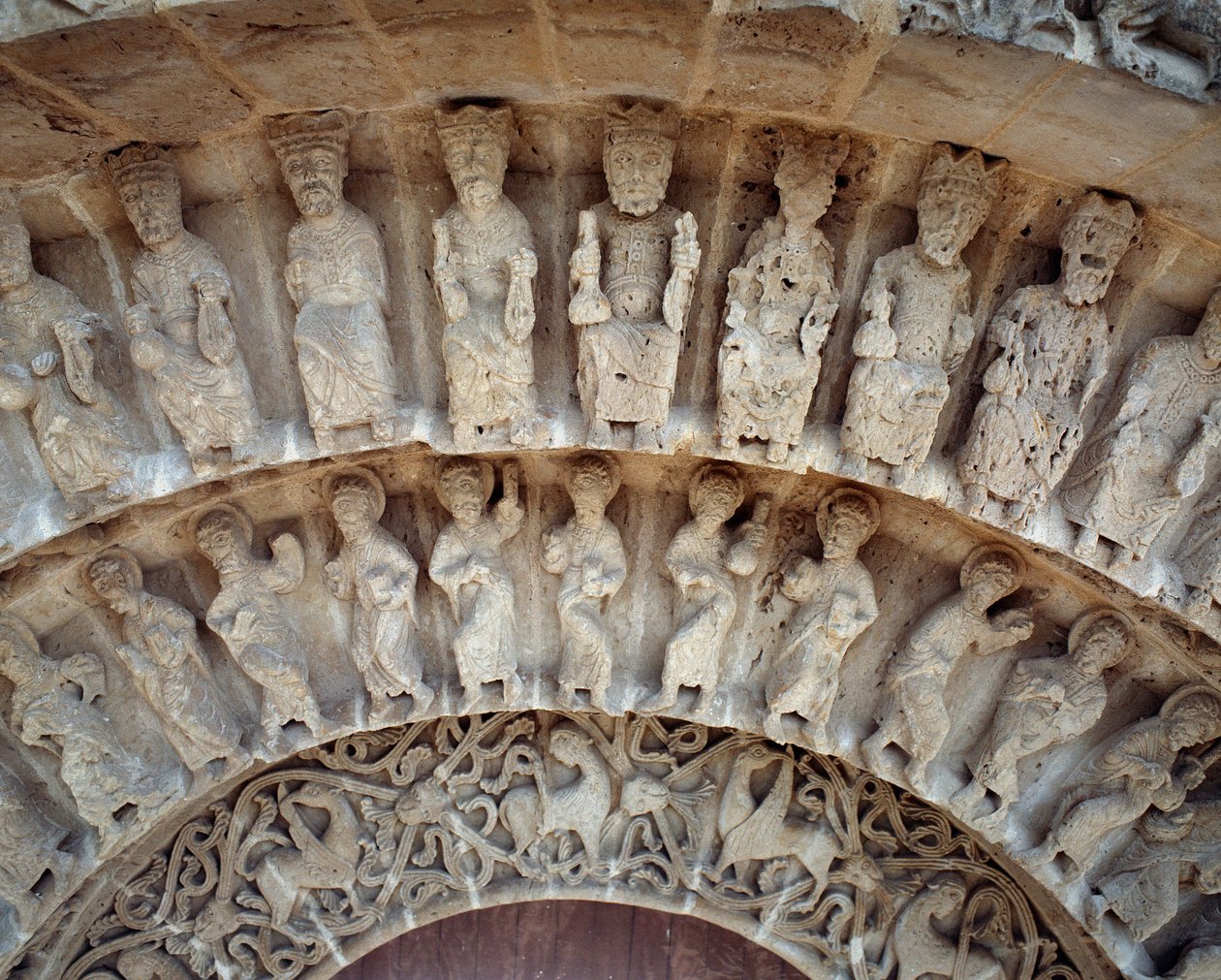 Sculptures of the south portal (detail) by Romanesque