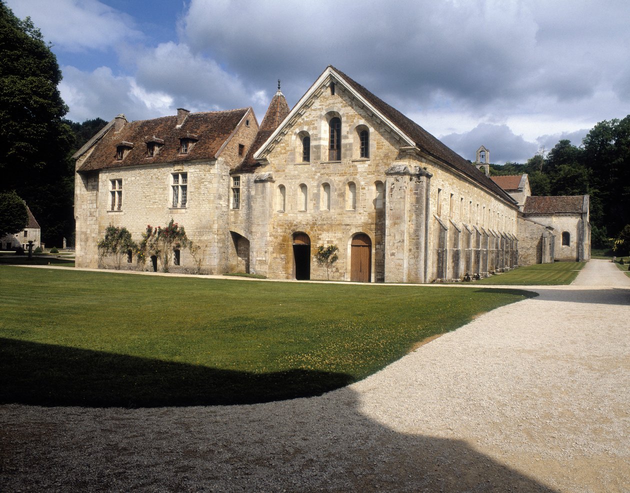 View of prison, scriptorium and chapter house by Romanesque