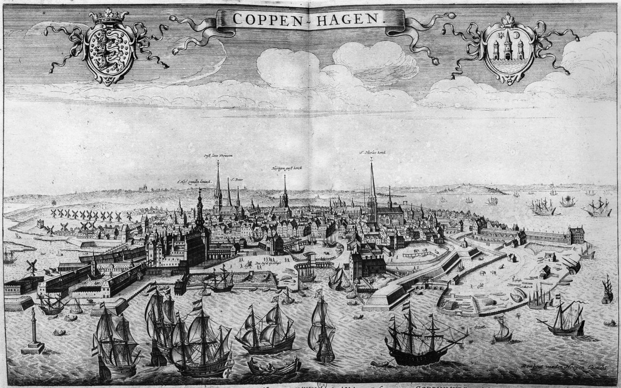 View of Copenhagen by Rombout Van den Hoeye