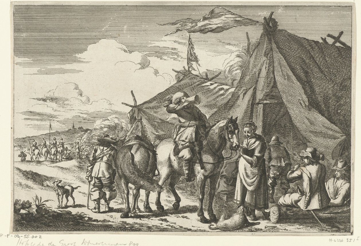 Riders Resting by Tents by Romeyn de Hooghe (rejected attribution)