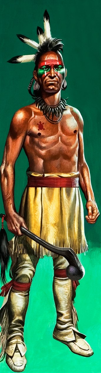 Iroquois warrior by Ron Embleton