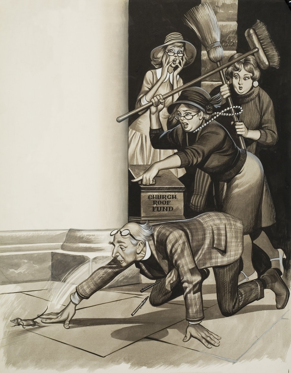 Vicar and Women by Ron Embleton