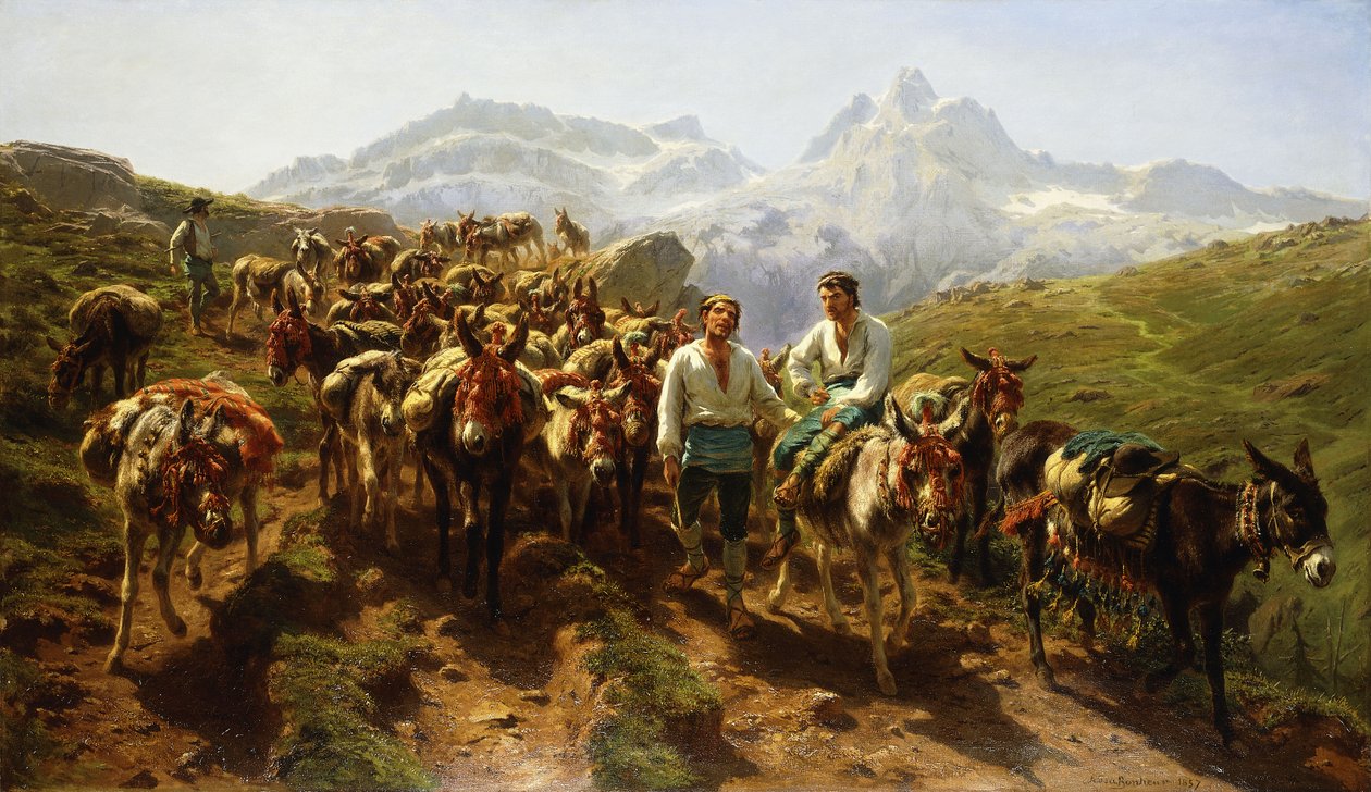 Spanish Muleteers Crossing the Pyrenees by Rosa Bonheur