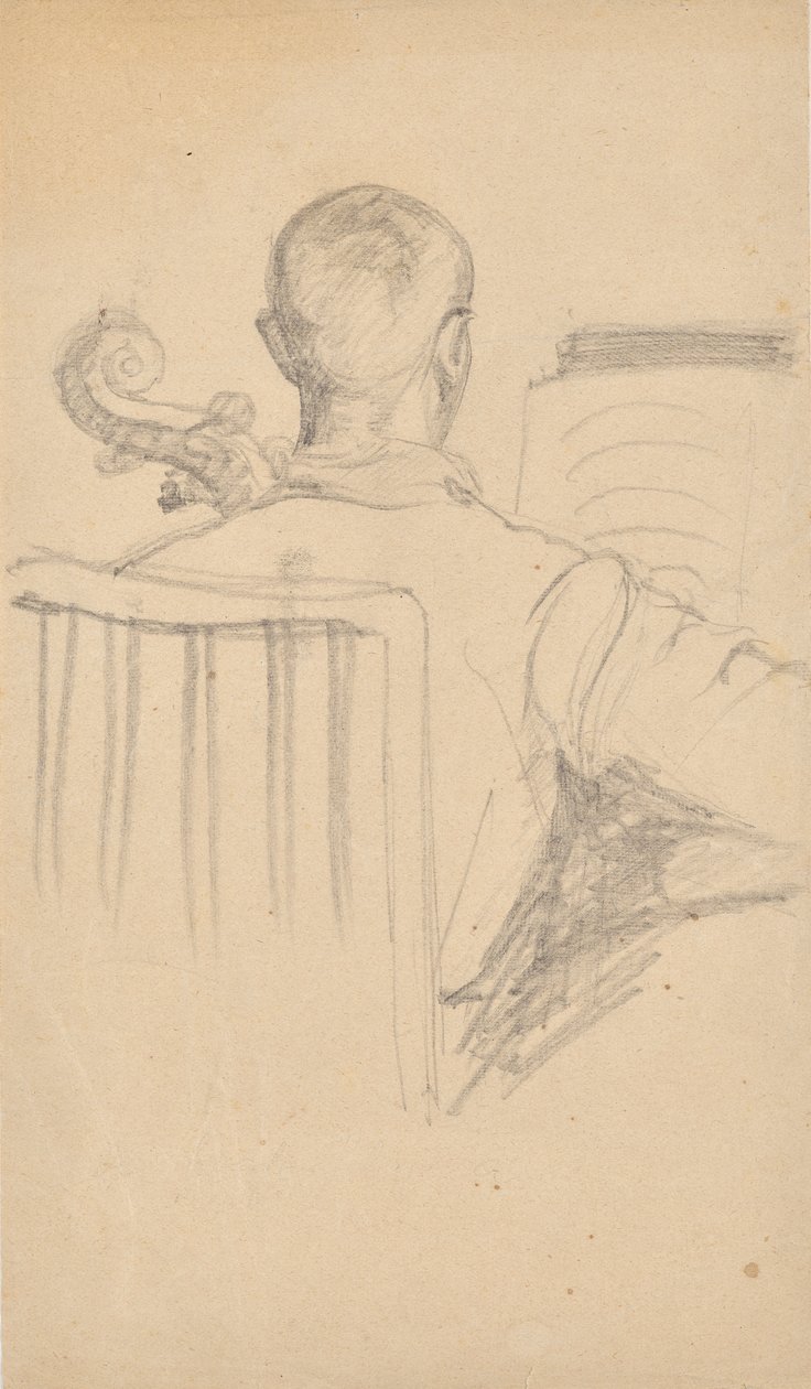 Walter Barwig Playing the Cello by Rosa Simon Barwig