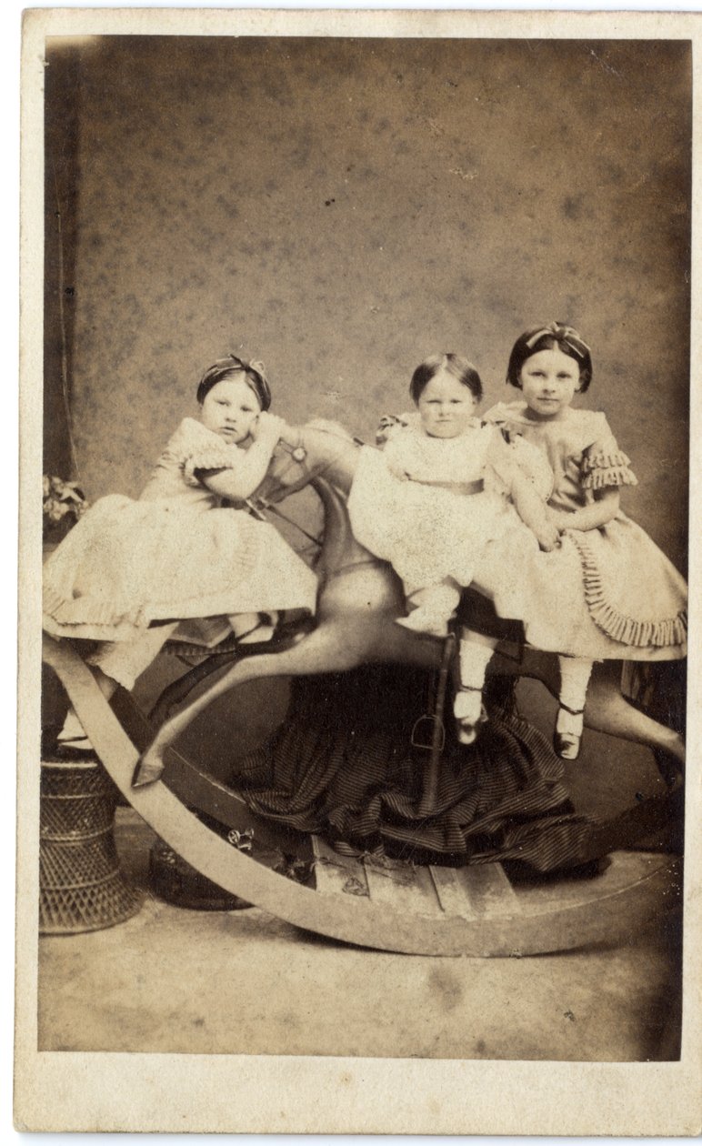 Three Girls on Rocking Horse by Ross and Thompson after Ross and Thompson after