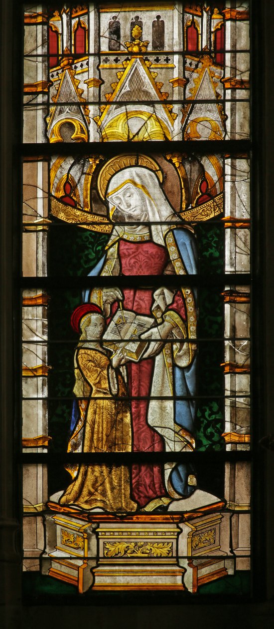 Window depicting St Anne teaching the Virgin to read by Rouen School