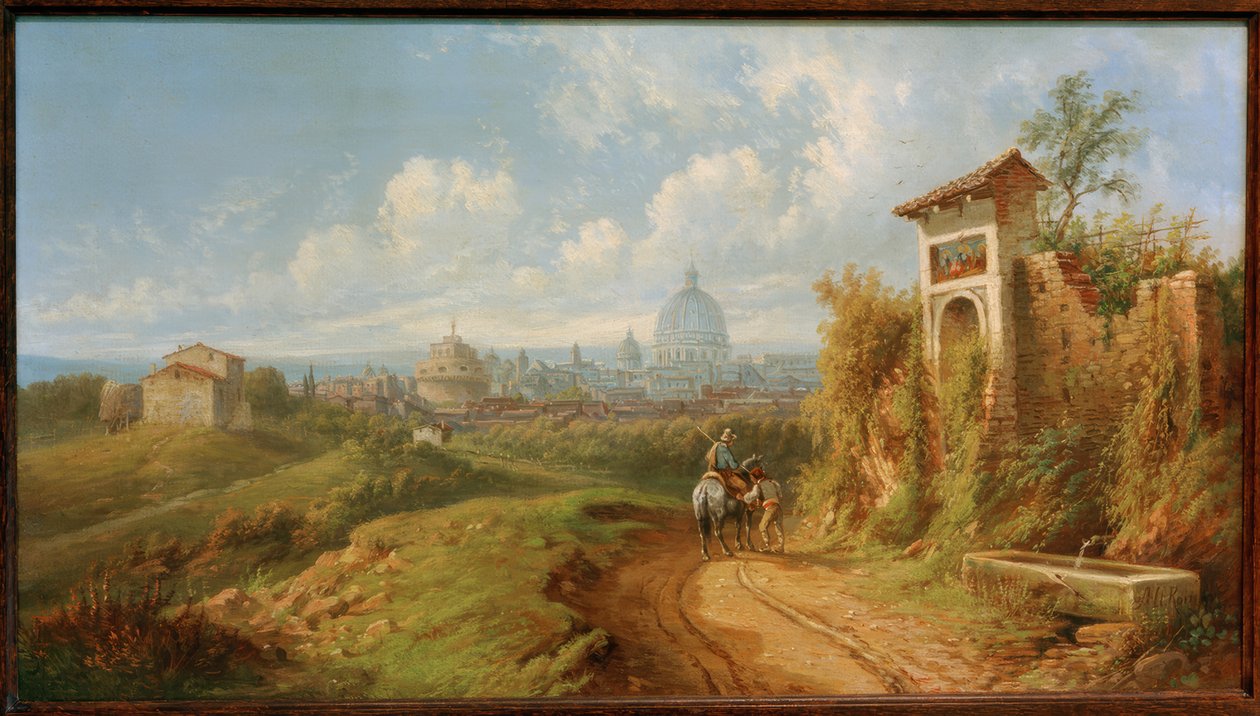 View of Rome by Rudolf von Alt