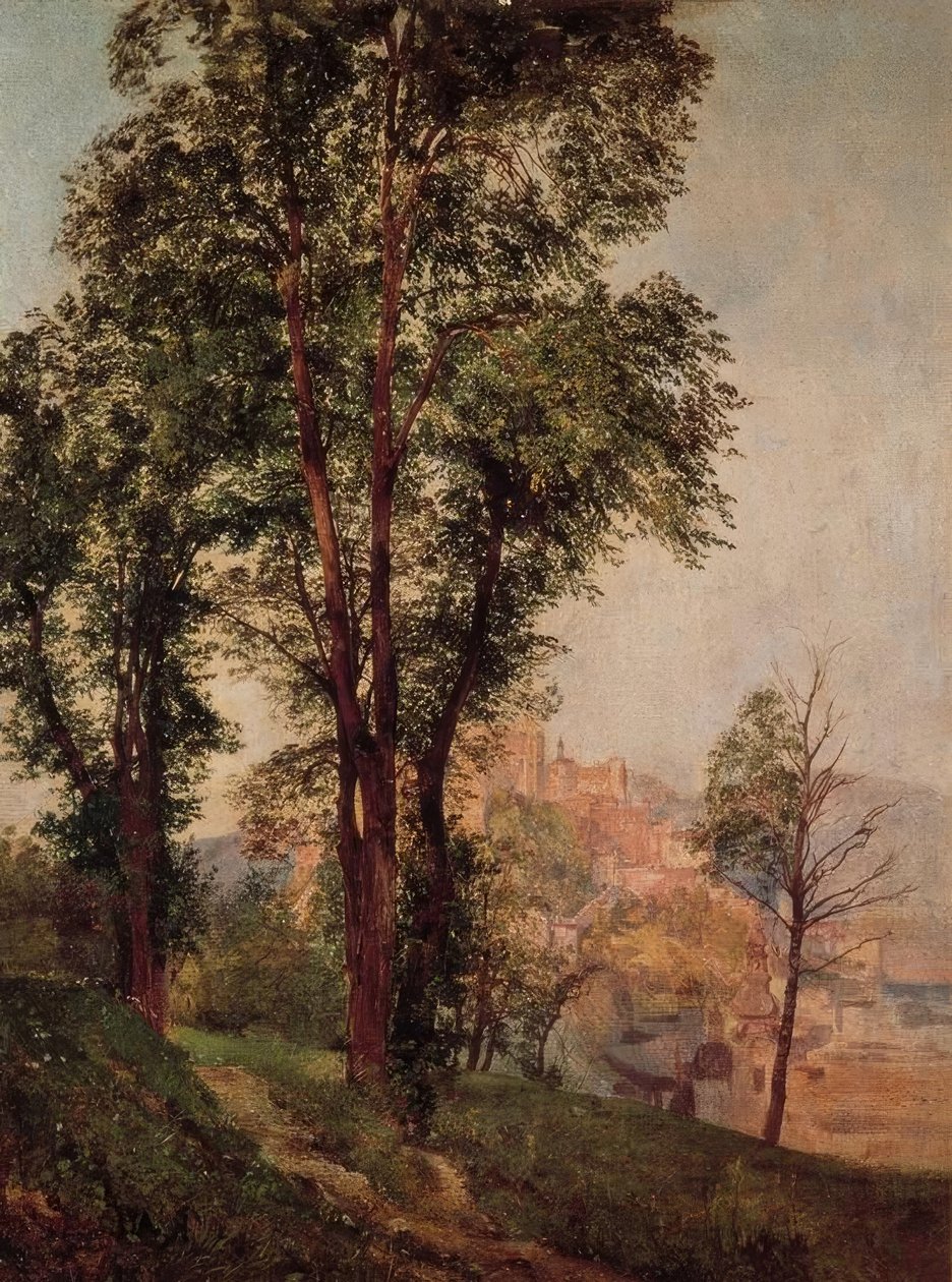 View from Mönchsberg to Salzburg by Rudolf von Alt
