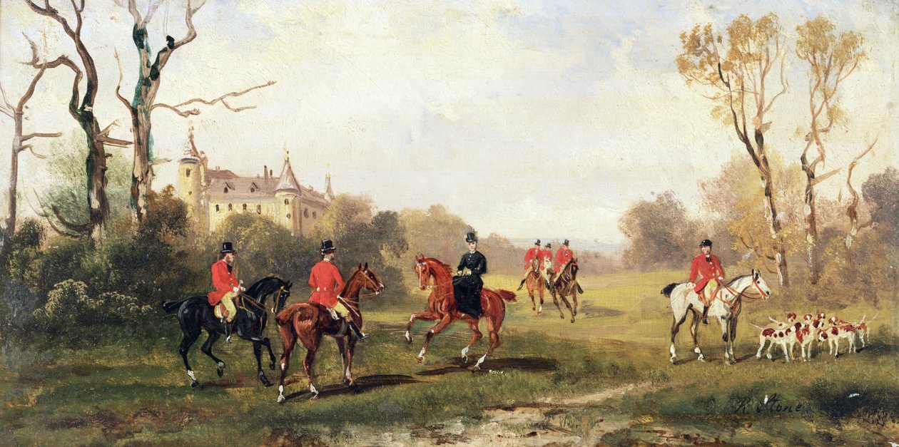 Hunting scene by Rudolph Stone