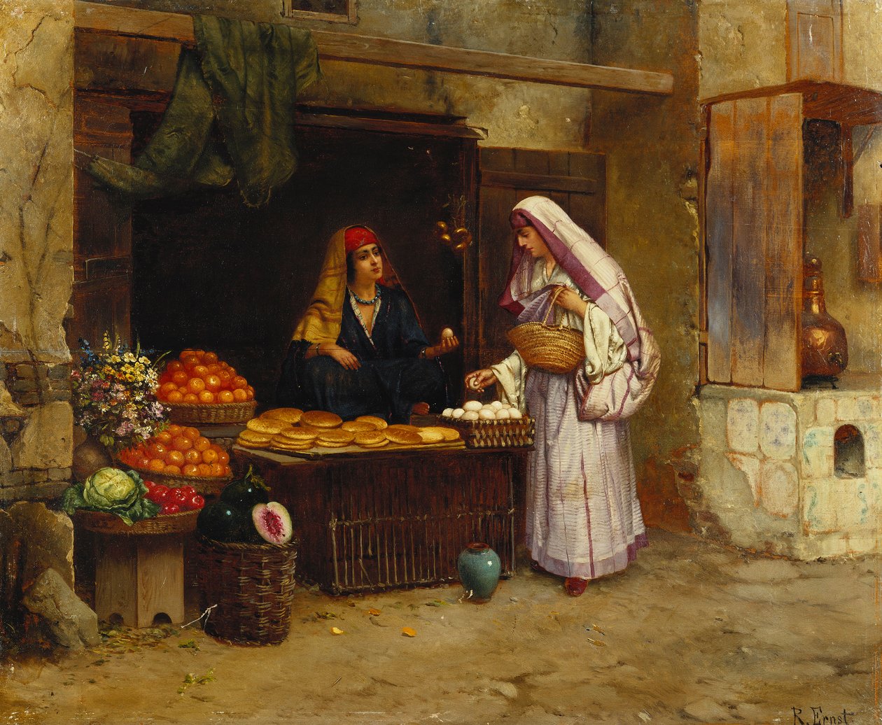 The Market Stall by Rudolphe Ernst
