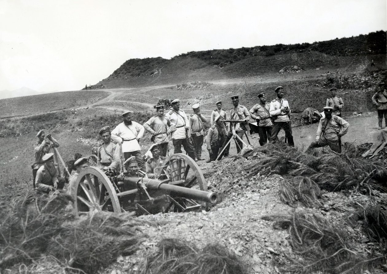 Russian troops during the Russo-Japanese war, 1904 by Russian Photographer
