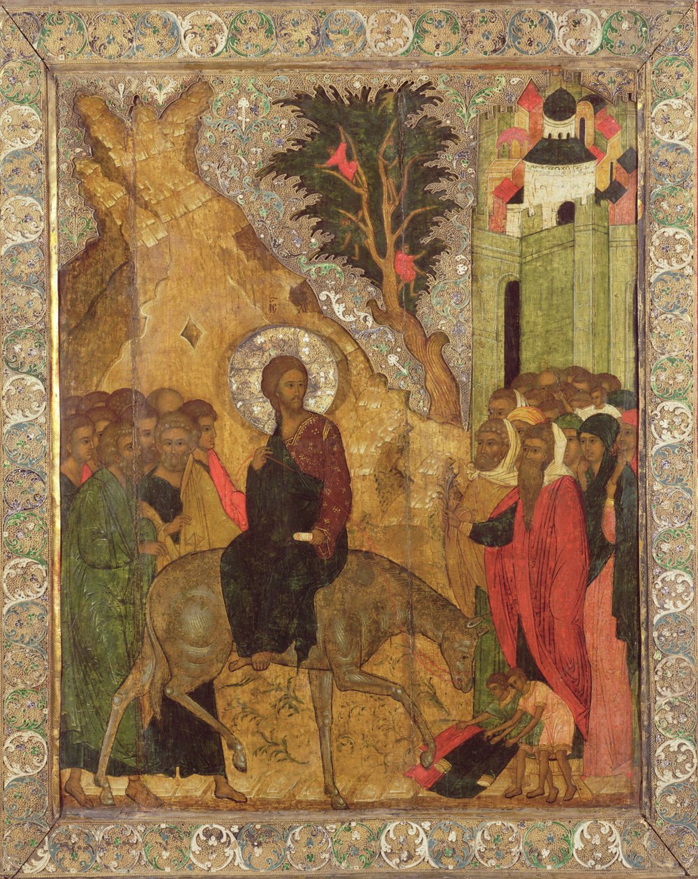 The Entry into Jerusalem by Russian School