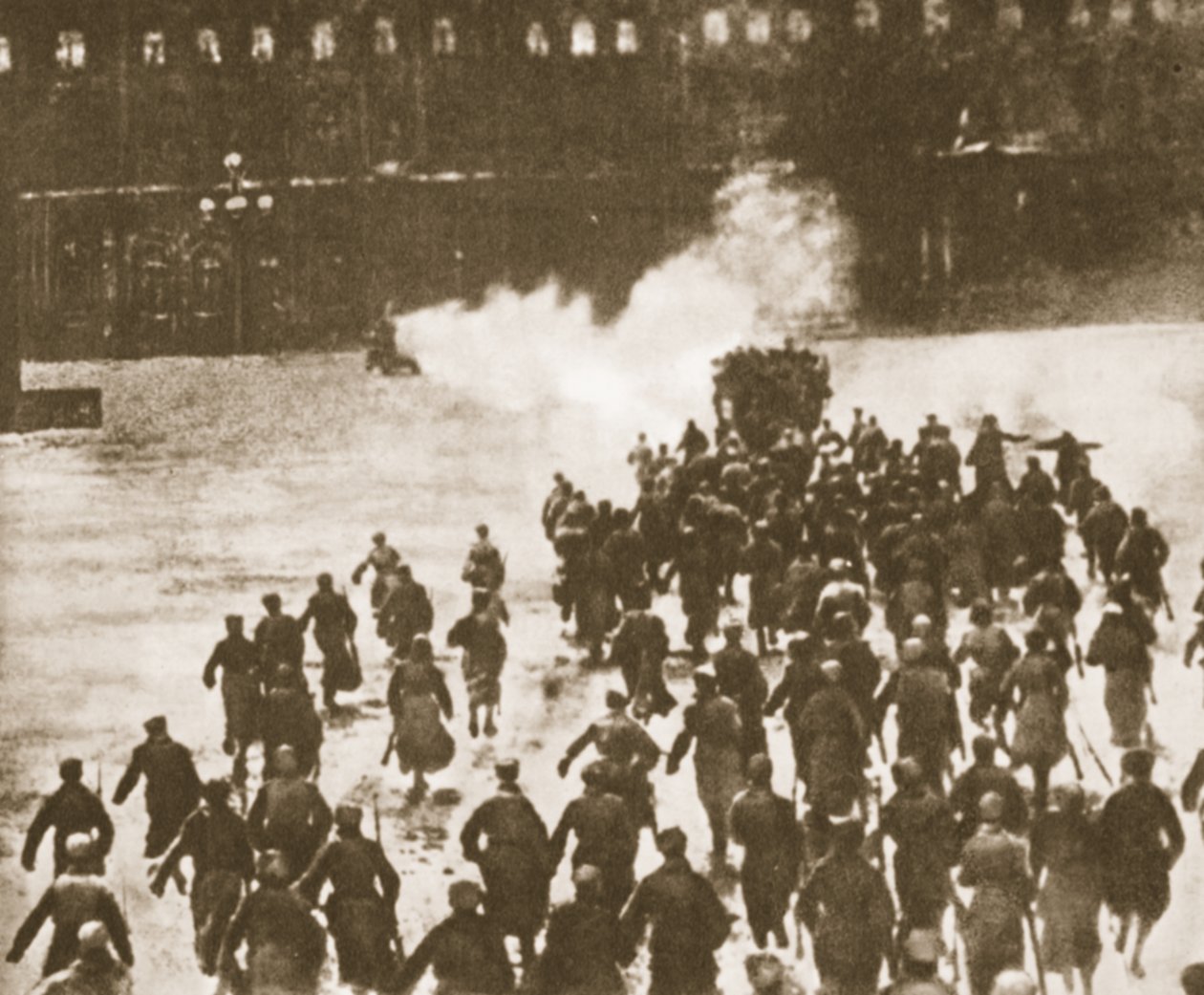 Storming of the Winter Palace, Petrograd by Russian Photographer