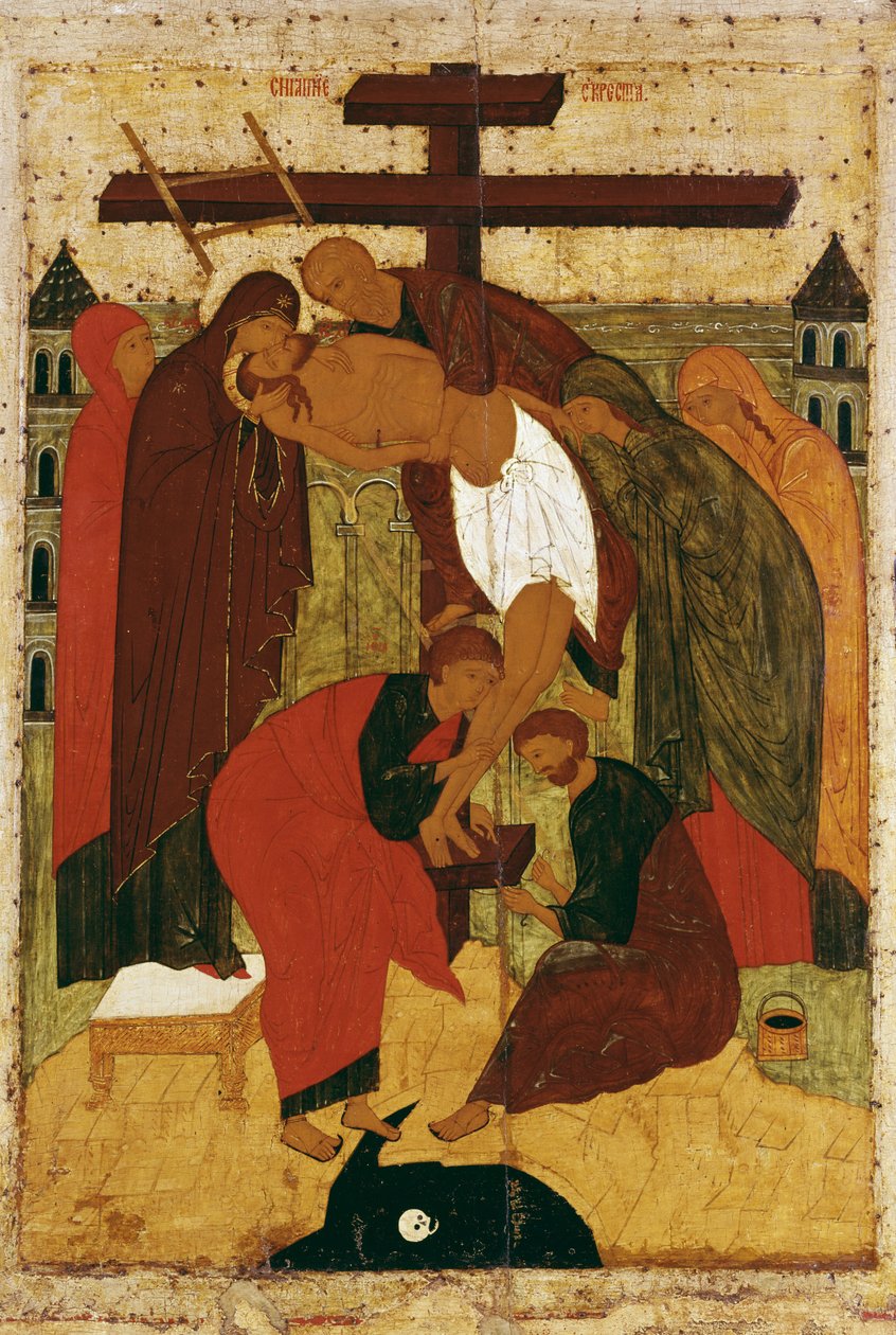 Descent from the Cross by Russian School