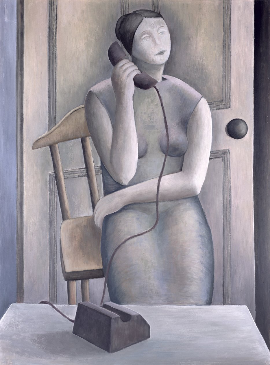 Woman on Phone, 1995 by Ruth Addinall
