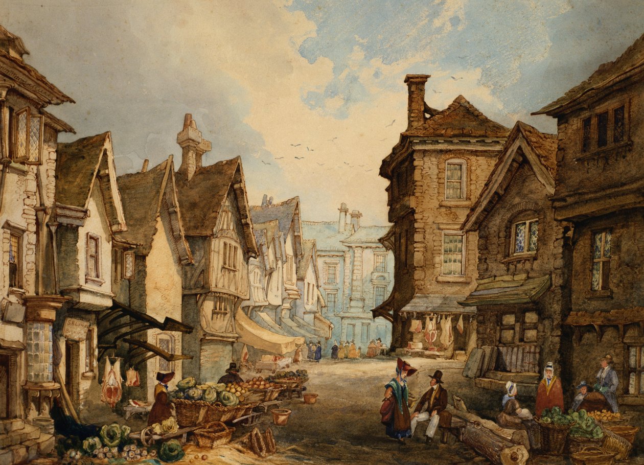 Butchers Row, Coventry, From the North End by S.R. Lines