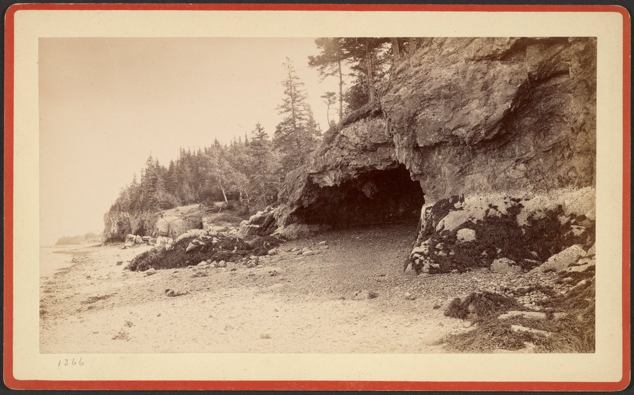 Cave, Possibly at Mt. Desert, Maine by S.R. Stoddard
