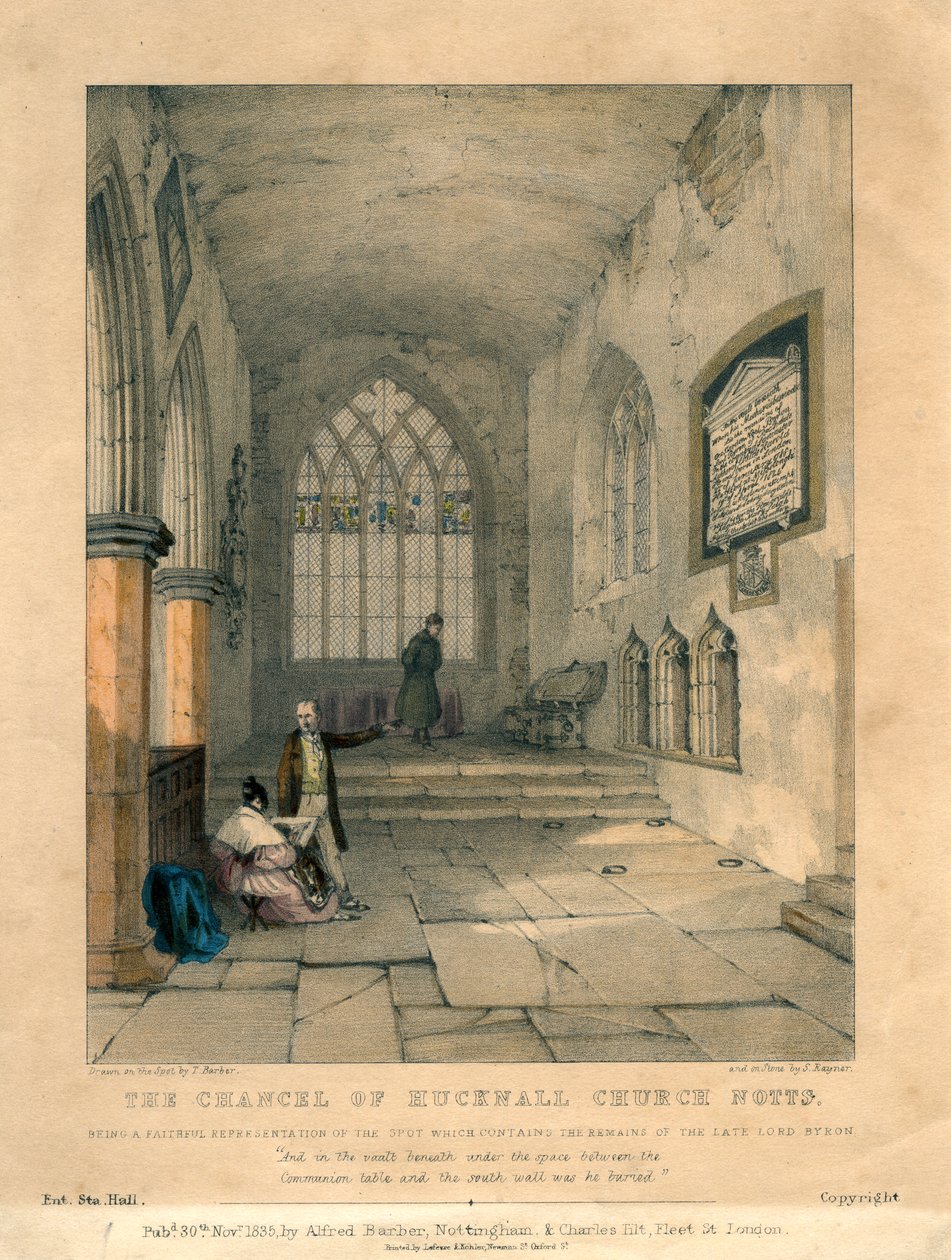 The Chancel of Hucknall Church, Nottinghamshire by S Rayner