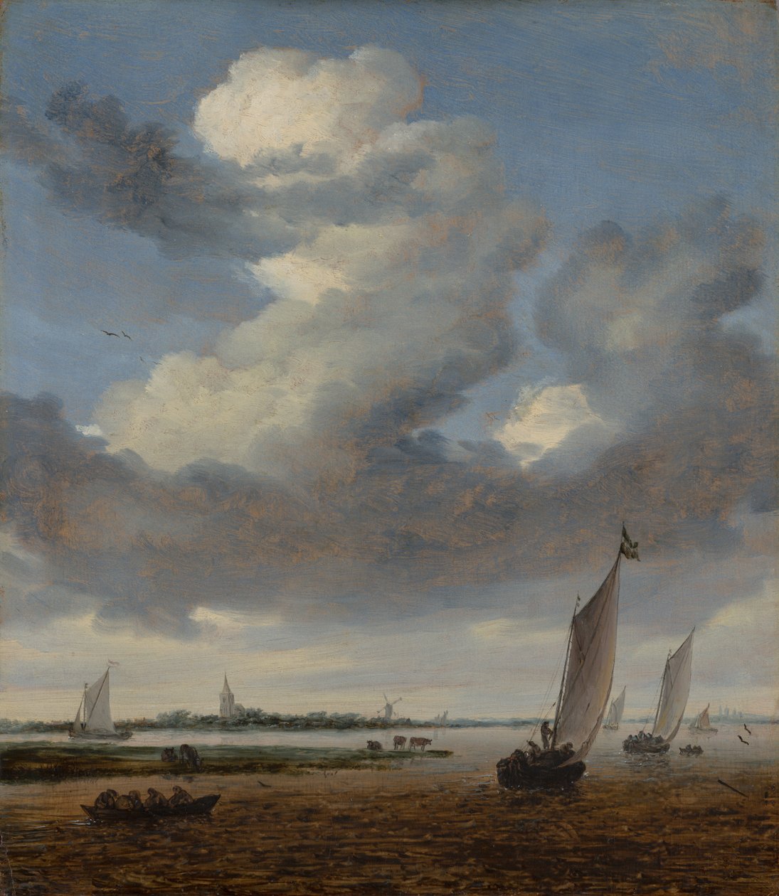 View of Beverwijk from the Wijkermeer by Salomon van Ruisdael or Ruysdael