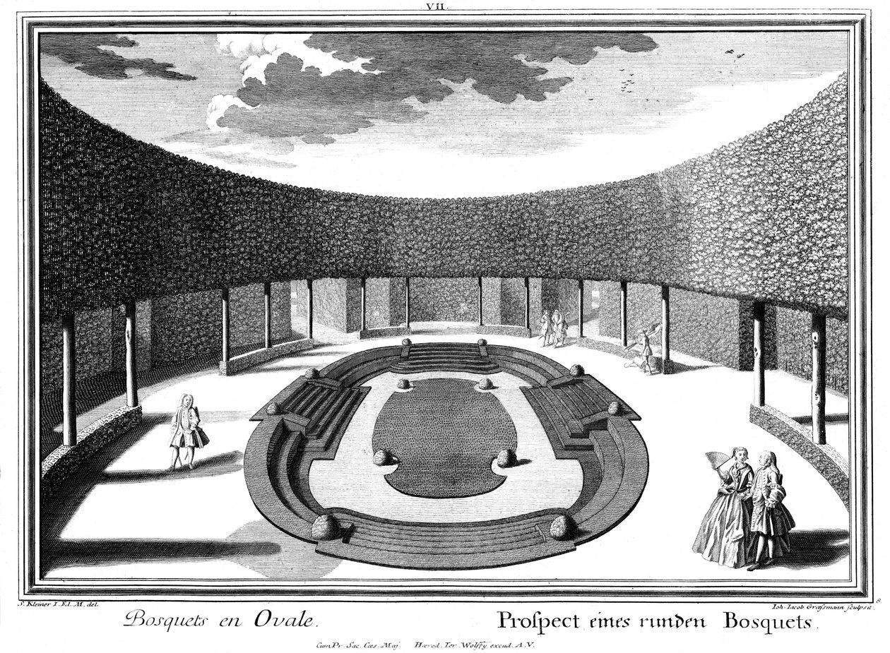 View of a Round Bosquet by Salomon Kleiner