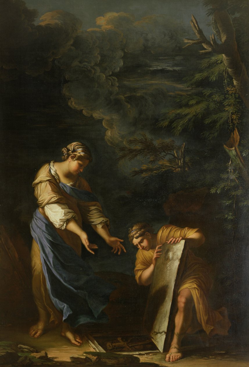 Theseus Lifting the Stone by Salvator Rosa