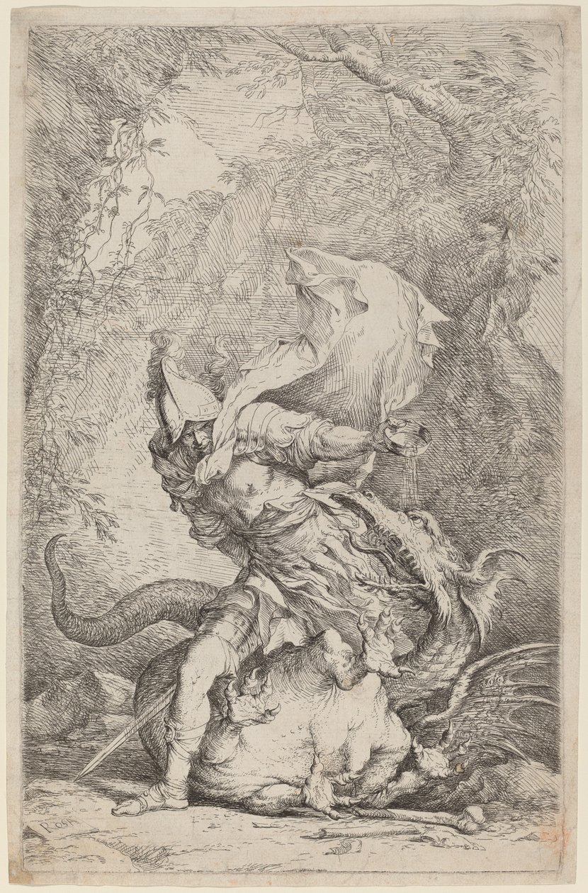 Jason and the Dragon by Salvator Rosa