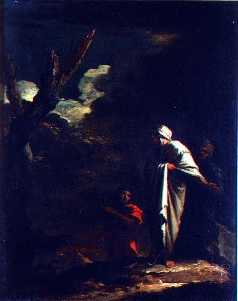 Landscape with figures by Salvator Rosa