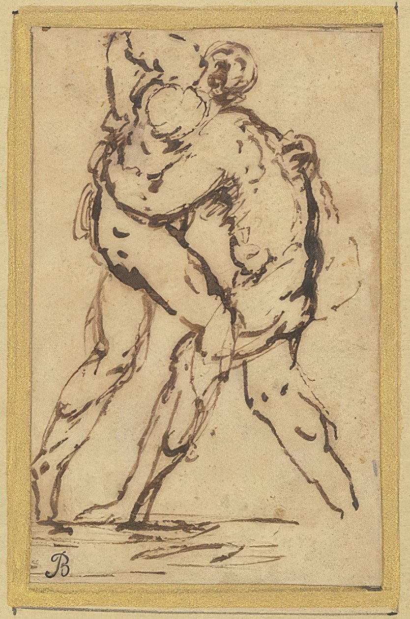 Wrestlers by Salvator Rosa