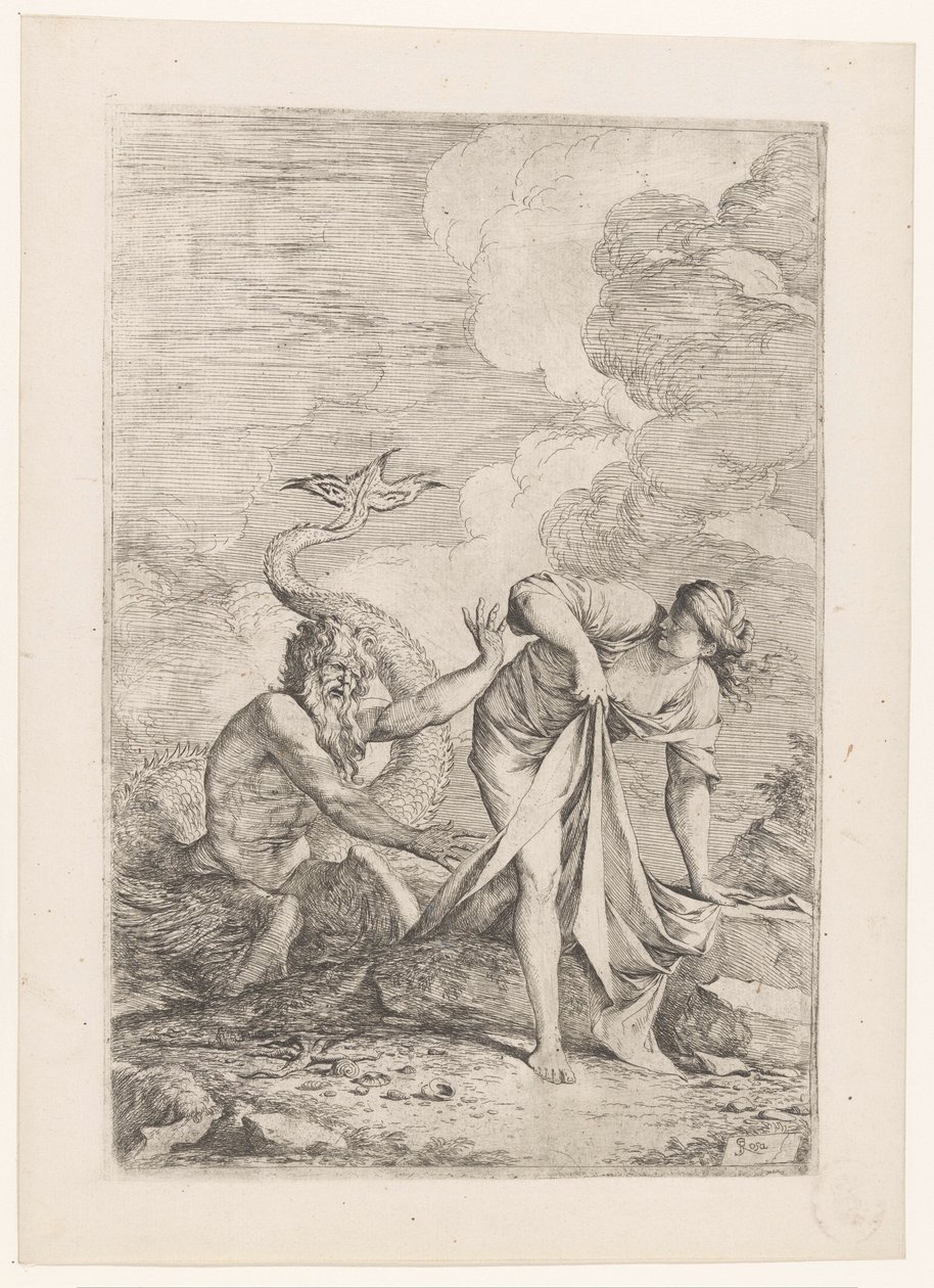 Scylla Fleeing from Glaucus by Salvator Rosa