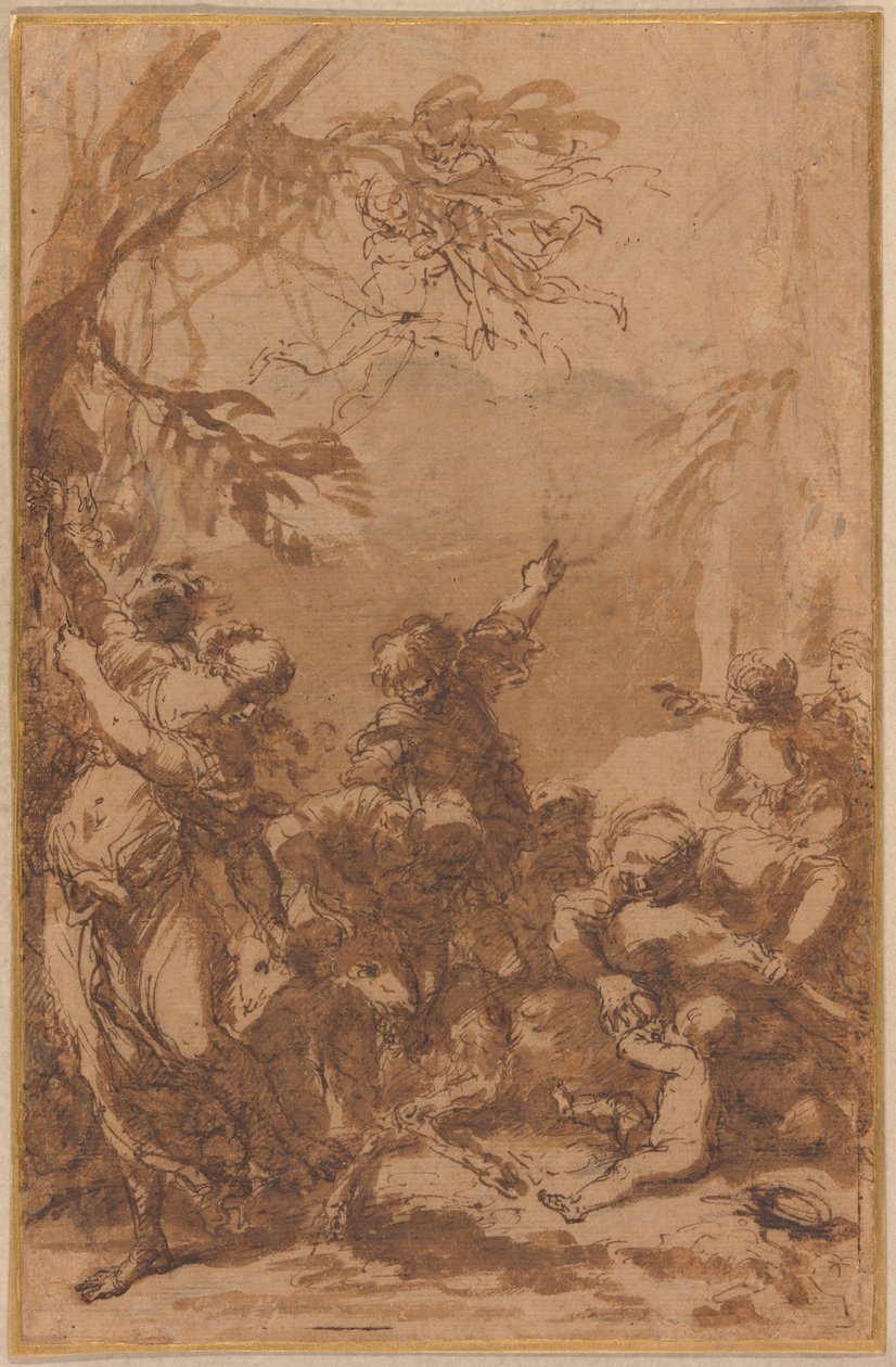 The Nurturing of Jupiter by Salvator Rosa