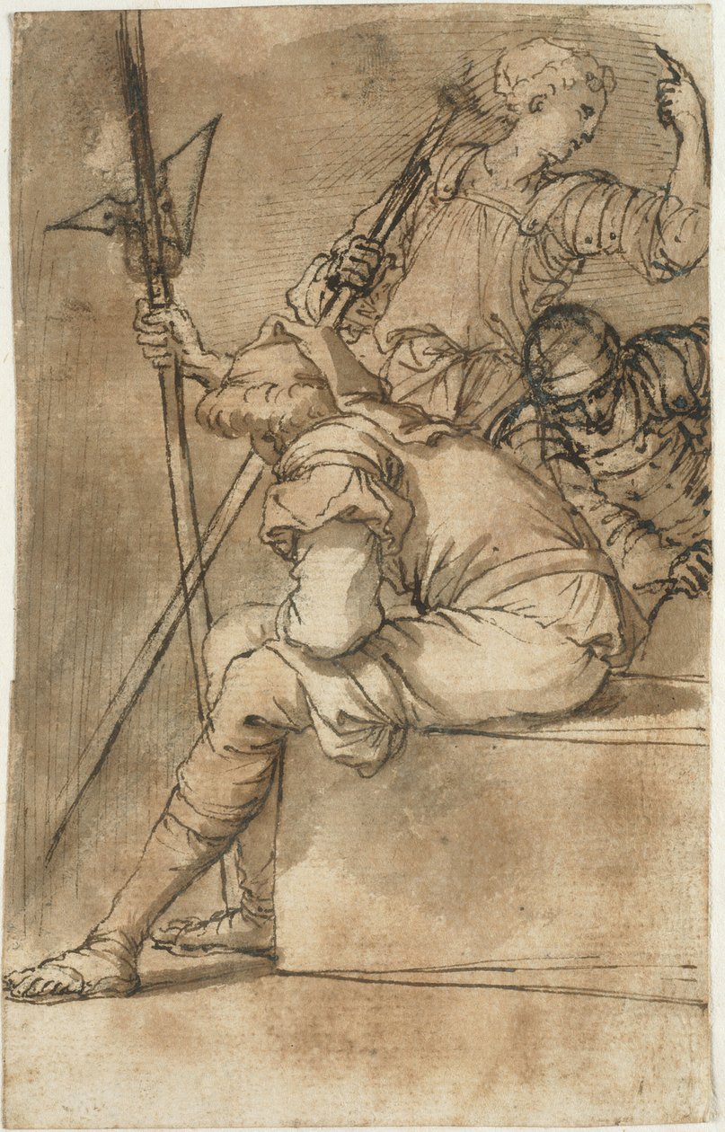 Three Soldiers Resting by Salvator Rosa