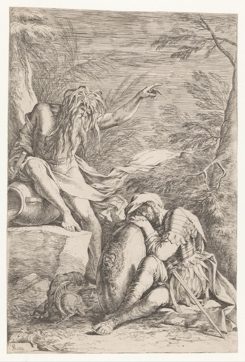 Tiberinus Appears to Aeneas by Salvator Rosa