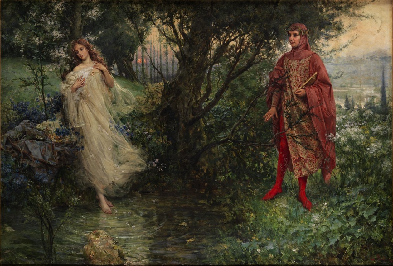 Dante and Beatrice by Salvatore Postiglione