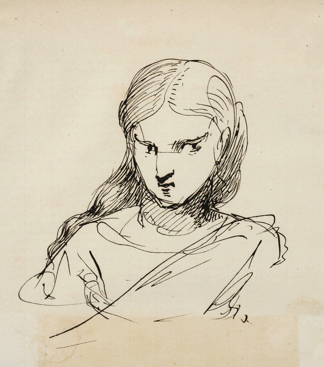 Sketch of Female Bust by Samuel Finley Breese Morse