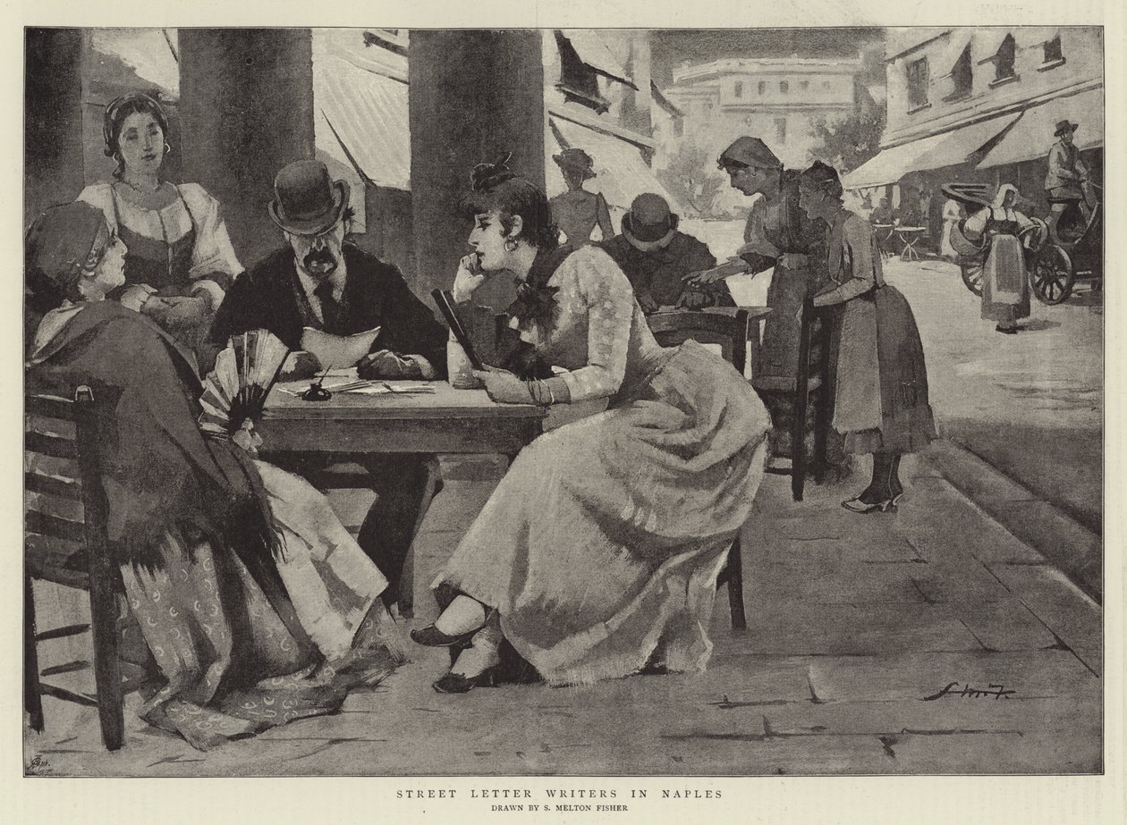 Street Letter Writers in Naples by Samuel Melton Fisher