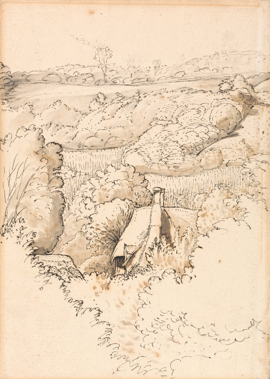 A Cottage among Trees, Shoreham by Samuel Palmer