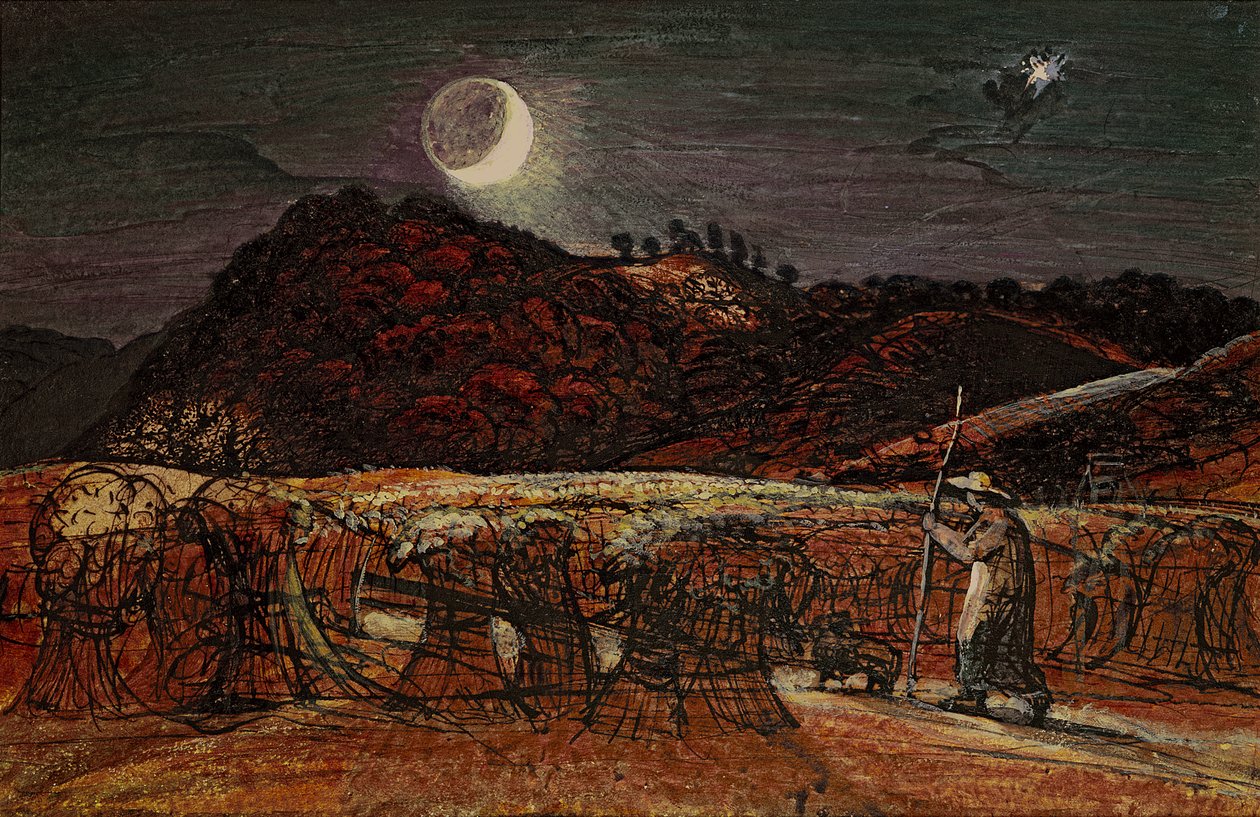 Cornfield by Moonlight, with the Evening Star, c.1830 by Samuel Palmer